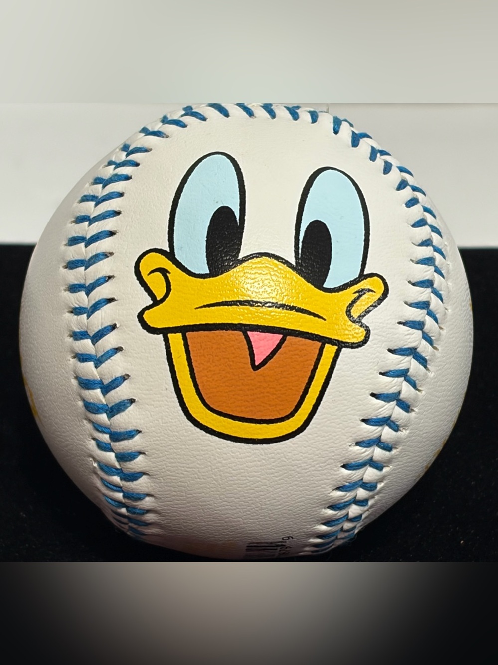 Disney Donald Duck White Baseball with Yellow Beak and Blue Stitching